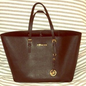 Michael Kors leather tote/shoulder bag black large